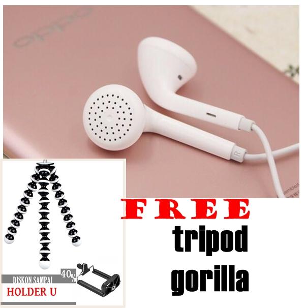 oppo earphone F1 plus F5 smart phone rael FREE Tripod Gorilla mini