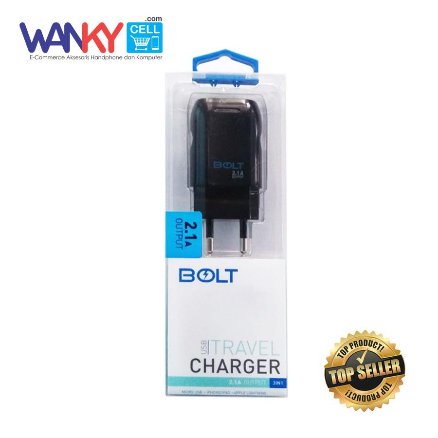 Bolt Travel Charger USB Output 21A 3 In 1
