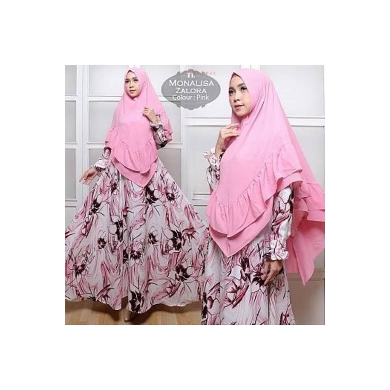 gamis couple Ibu anak syar'i 2018 Zalora Pink+