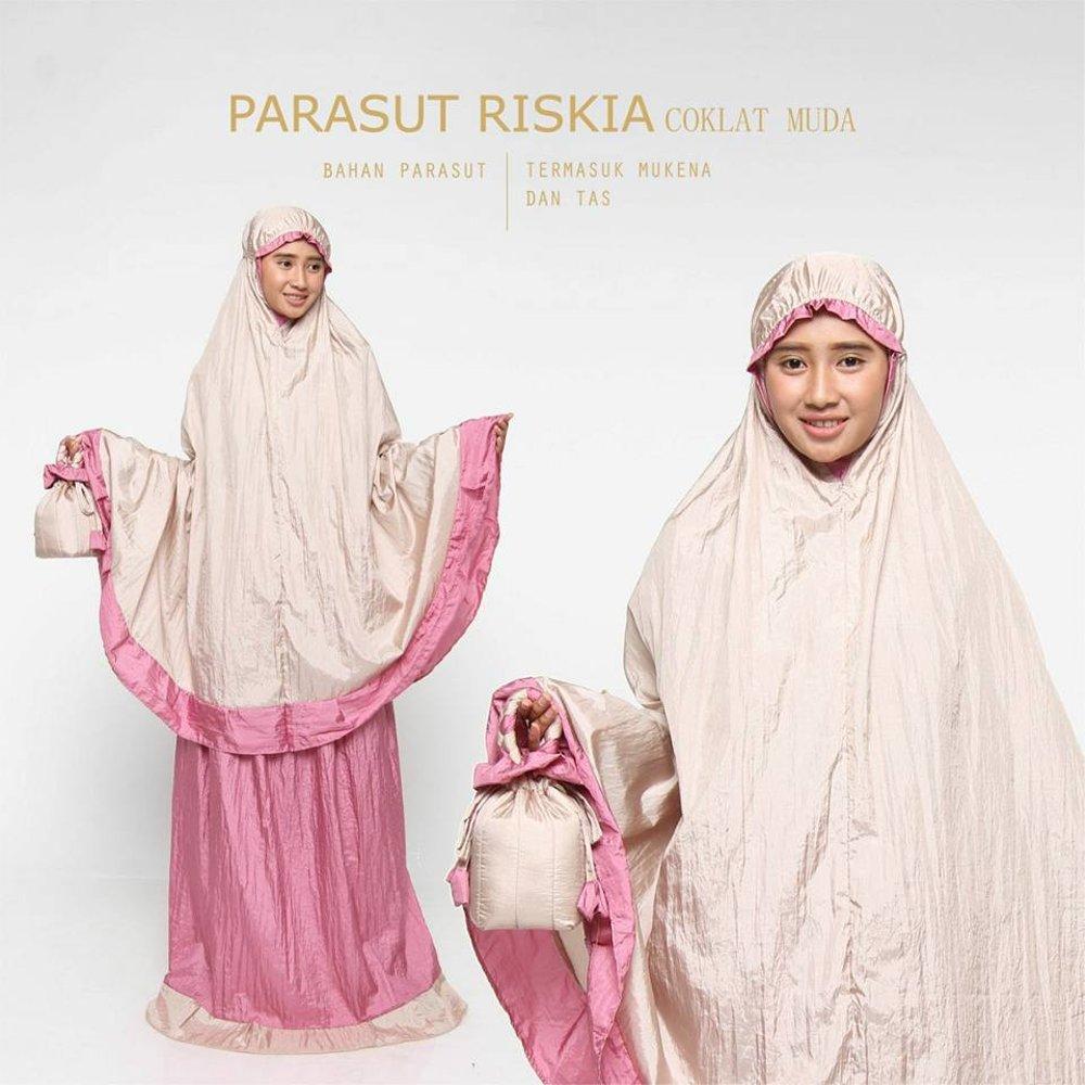 pusat mukena travelling riski parasut super di lapak Grosir Mukena Murah kosmetikcantik2222