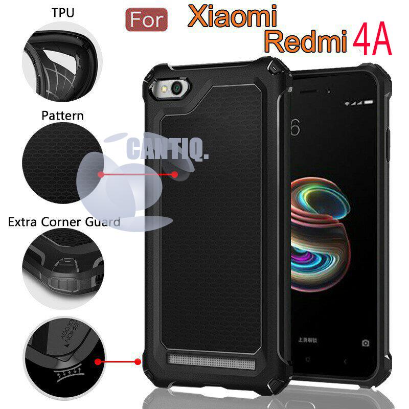 Case Rugged Ultra Capsule For Xiaomi Redmi 4A Hybrid Armor TPU Shockproof Anti Slip Soft Back Case / Softcase / Casing Xiaomi Redmi 4A / Case Capsule - Hitam / Black