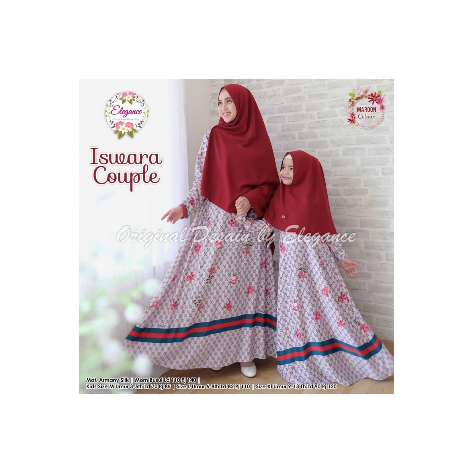 Iswara Syari Gamis Syari Set Couple Kakak Adik Bunda Gamis Keluarga