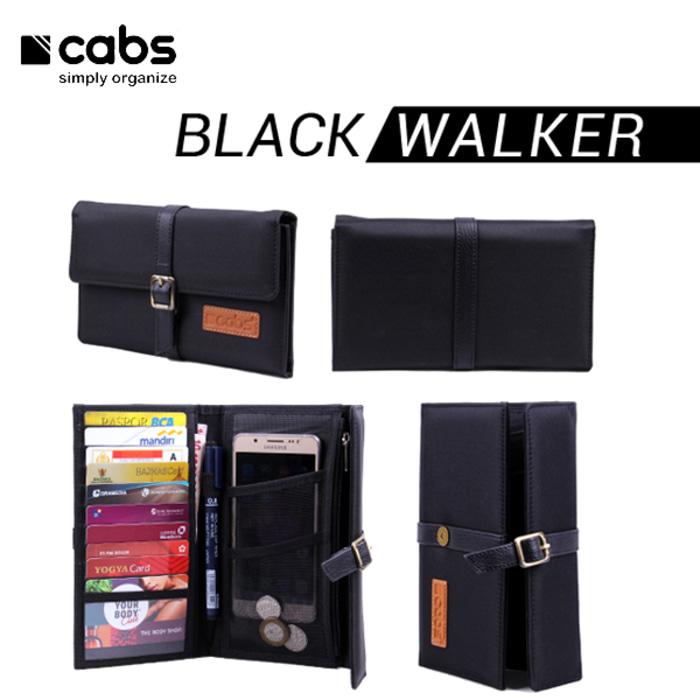 Cabs Pocket Walker - Dompet Wanita & Pria HPO Organizer Unik Cantik Dompet Kartu Branded Serbaguna Dompet Lokal Cewek Cowok Wallet Card Holder Multifungsi - Black