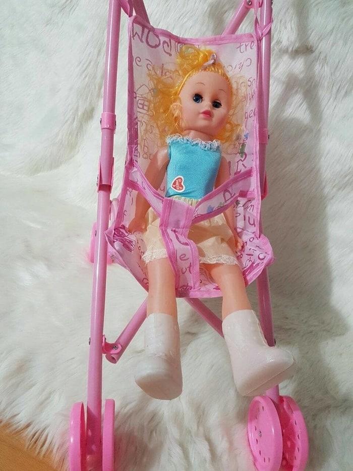 Referensi Mainan Anak Kereta / Stroller Boneka Dorongan Bayi
