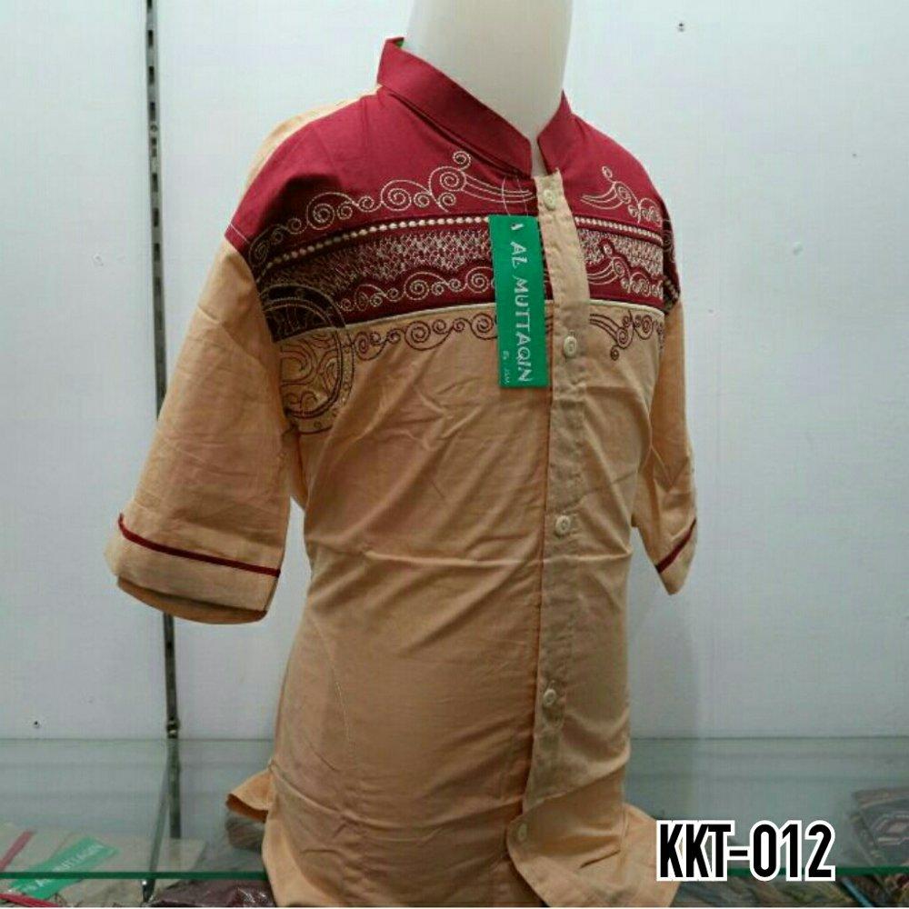 Baju Koko Anak Laki Baju Muslim Anak SD dan SMP Bordir Lengan Pendek Aplikasi Kemeja Gamis Anak Al Muttaqin KKT 012 di lapak Al Muttaqin Collection produsenbajukoko