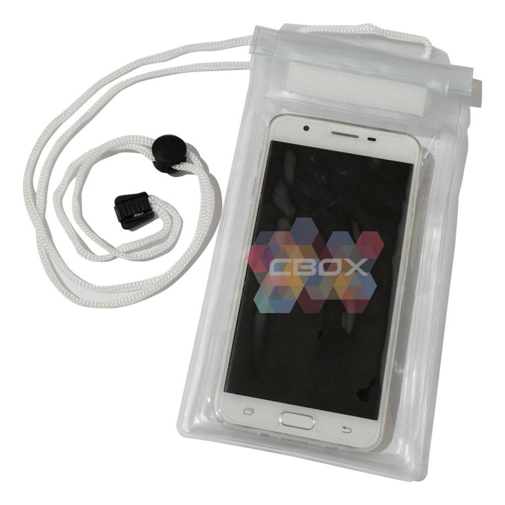 MR Universal Phone Pouch Waterproof Xtra Large Max 6 Inch Kantong Handphone Anti Air XL / Bag Case Water Proof HP / Tas HP Anti Air - Putih