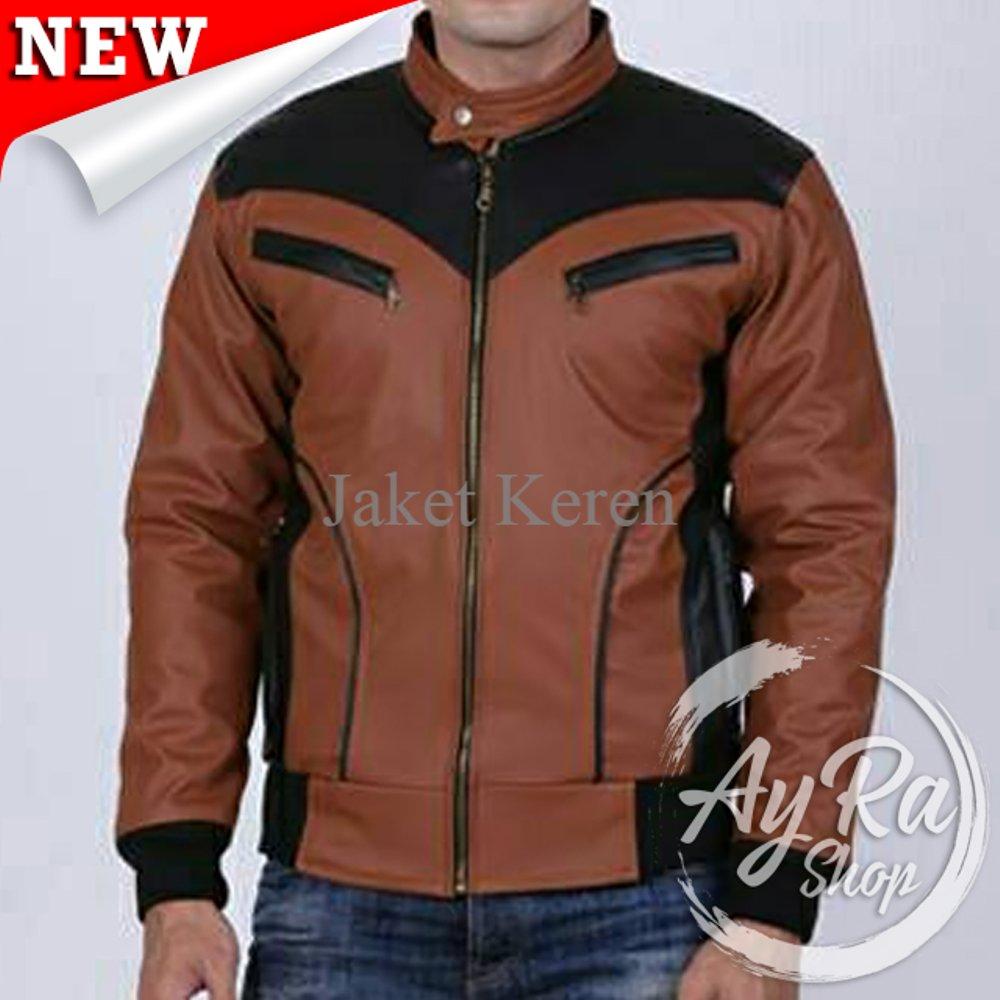 Jaket Motor/Bikers Kombinasi Semi Kulit di lapak Grosir Jaket Kulit Garut grosirjaketkulitgarut