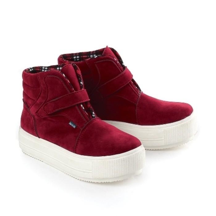 Murah Meriah Asli Distro - Sepatu pesta anak perempuan cewek - Boots anak merah BKL