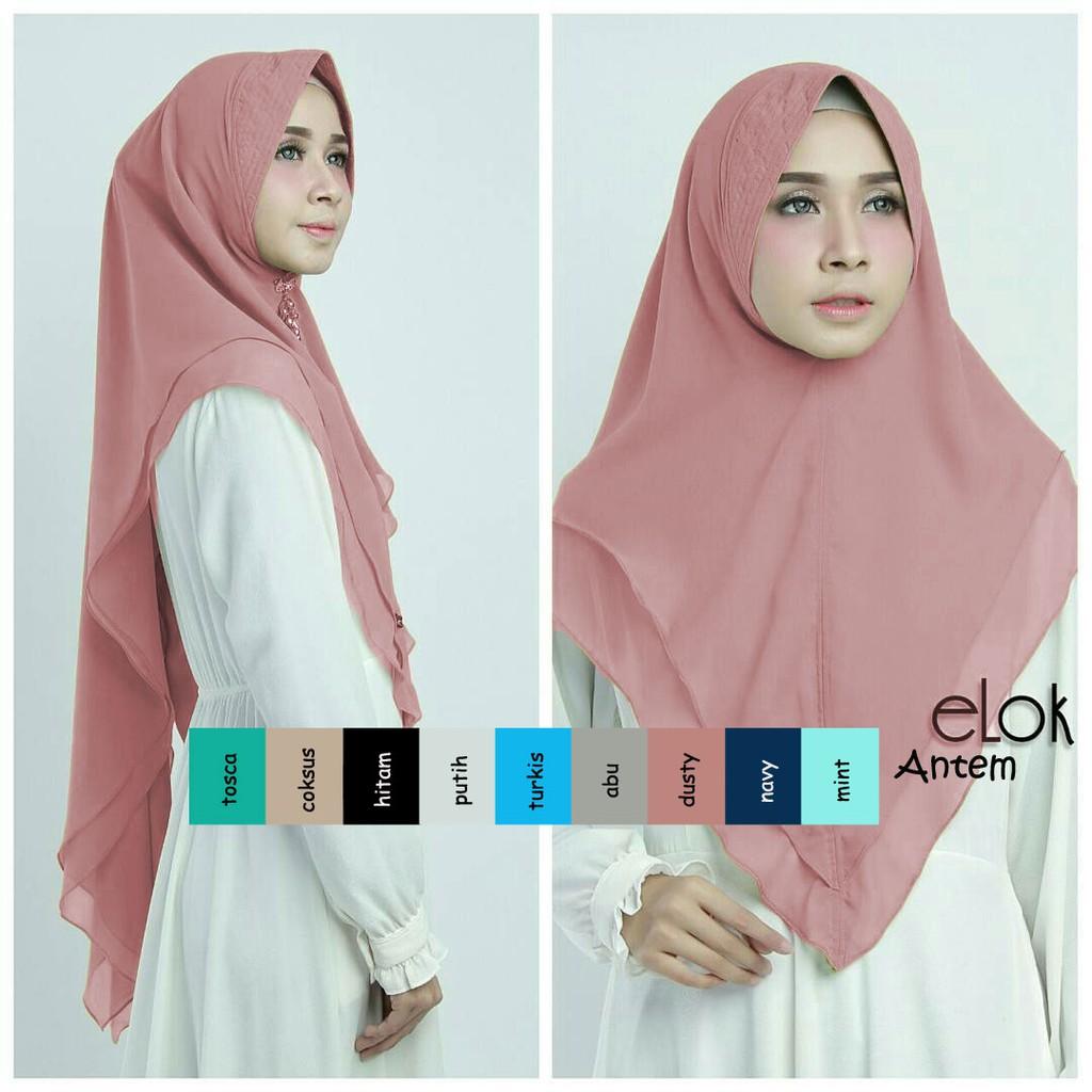 JILBAB SYARI MURAH ELOK PINGUIN / JILBAB INSTAN / PASHMINA INSTAN / VANILLA HIJAB / MURAH WANITA