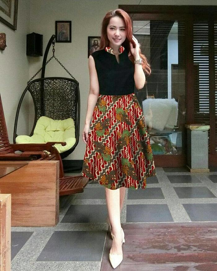 Super Sale! batik sabrina dress gaun baju terusan wanita xl jumbo bigsize big size