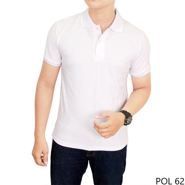 Kaos kerah Polo Lengan Pendek pria/wanita kaos Polos model terbaru Putih Narecho City