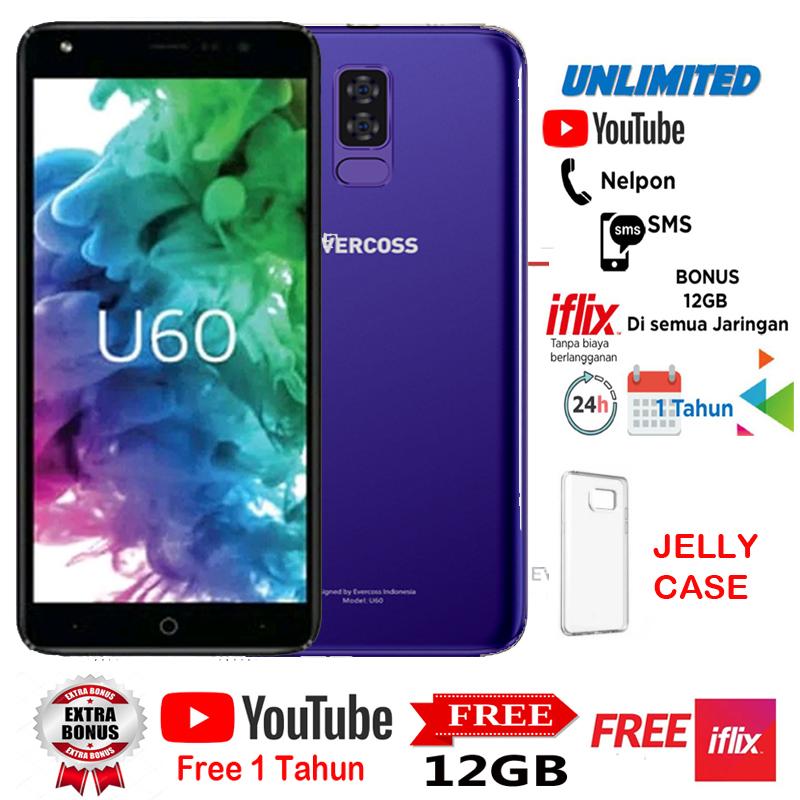 Evercoss U60 Dual Camera 4G LTE - Ram 1GB/8GB + Gratis Silicon Case & Perdana 12GB Evercoss U60 Dual Camera 4G LTE - Ram 1GB/8GB + Gratis Silicon Case & Perdana 12GB