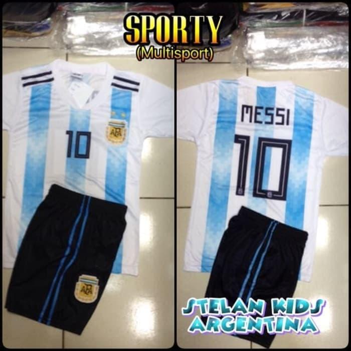 Baju Bola Anak Setelan Kaos messi argentina Baju Bola Anak Setelan Kaos messi argentina
