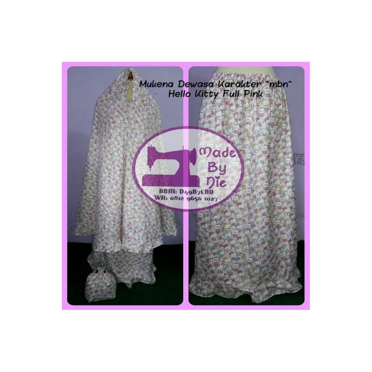 MUKENAH TERBARU Mukena Karakter Dewasa Hello Kitty Full Kain Katun