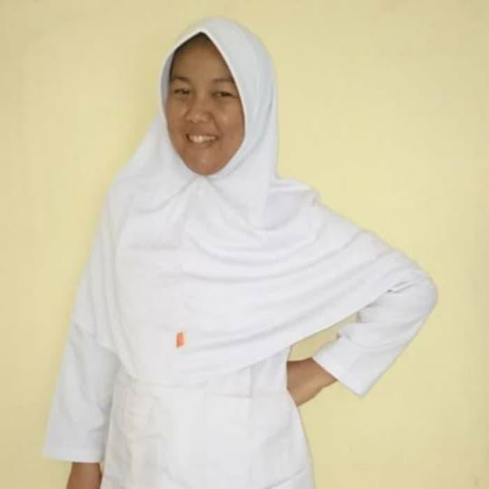 JILBAB PERAWAT KERUDUNG SUSTER BERGO BIDAN HIJAB INSTAN PUTIH POLOS