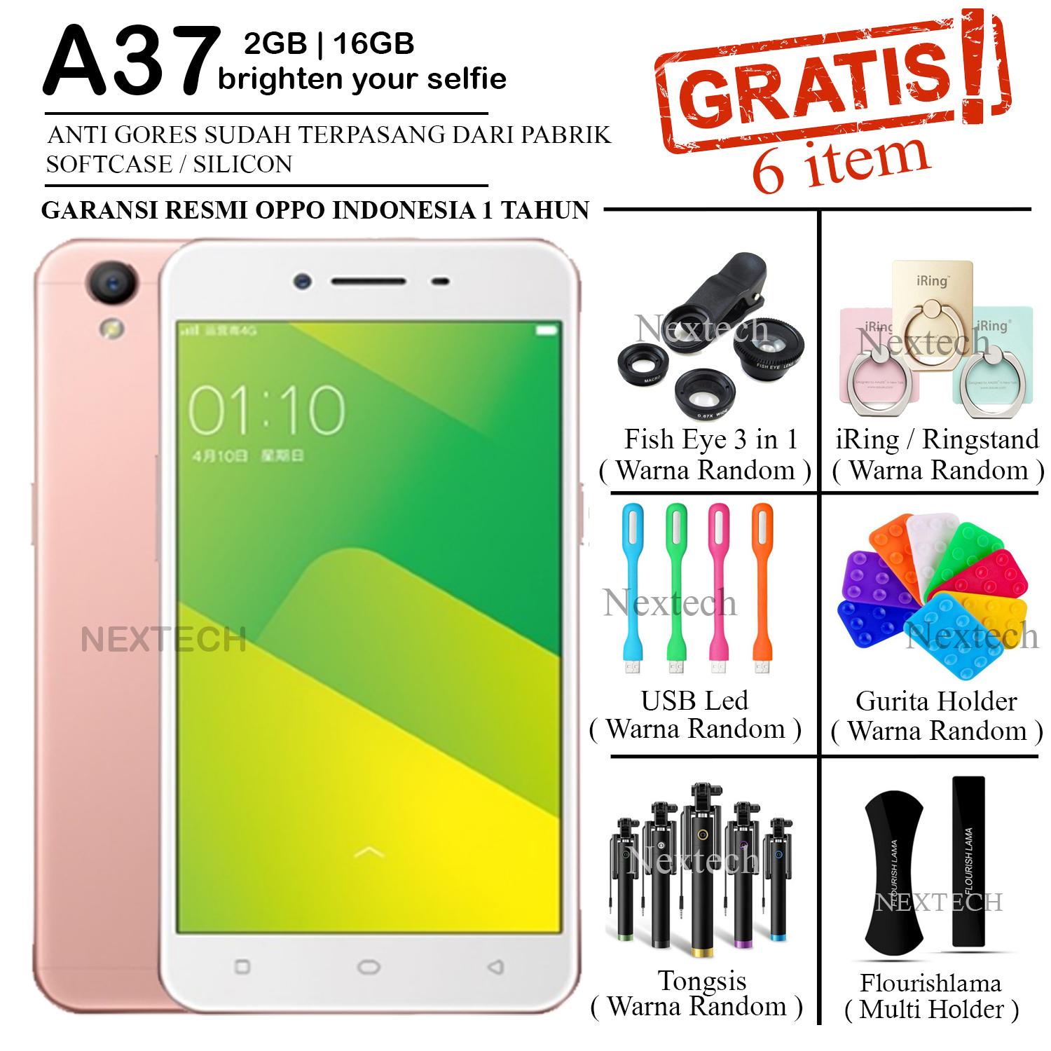 Oppo A37 -Brighten Your Selfie - Ram 2GB - Rom 16GB - Rose Gold