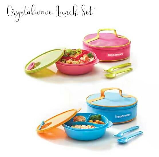 Tupperware cwl fancy crystalwave lunch set