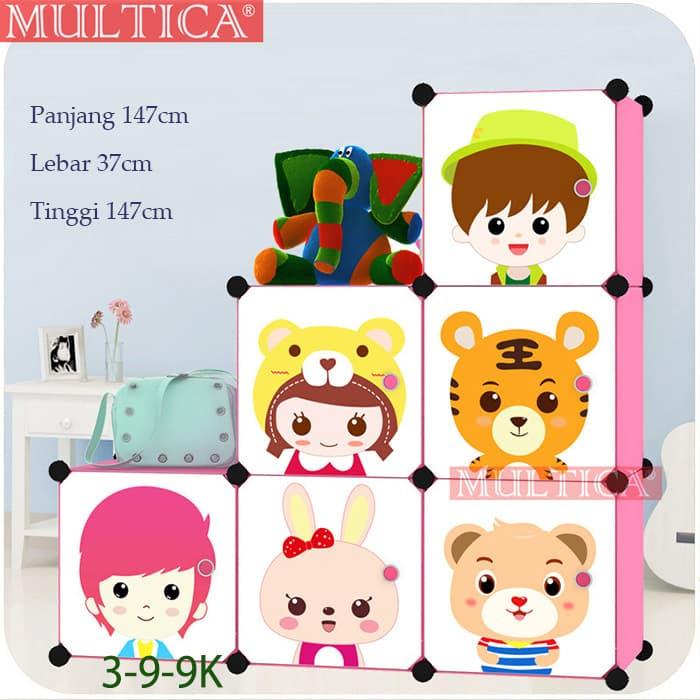 Multica Rak Buku Tempat Pakaian Lemari Kamar Storage Mainan Plastik @ lemari plastik napolly pakaian gantung baju rovega murah 4 2 susun lion star napoly club