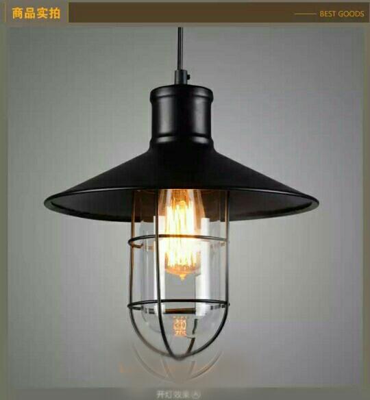 L575 lampu hias Gantung + kaca retro lighting vintage dekor kafe