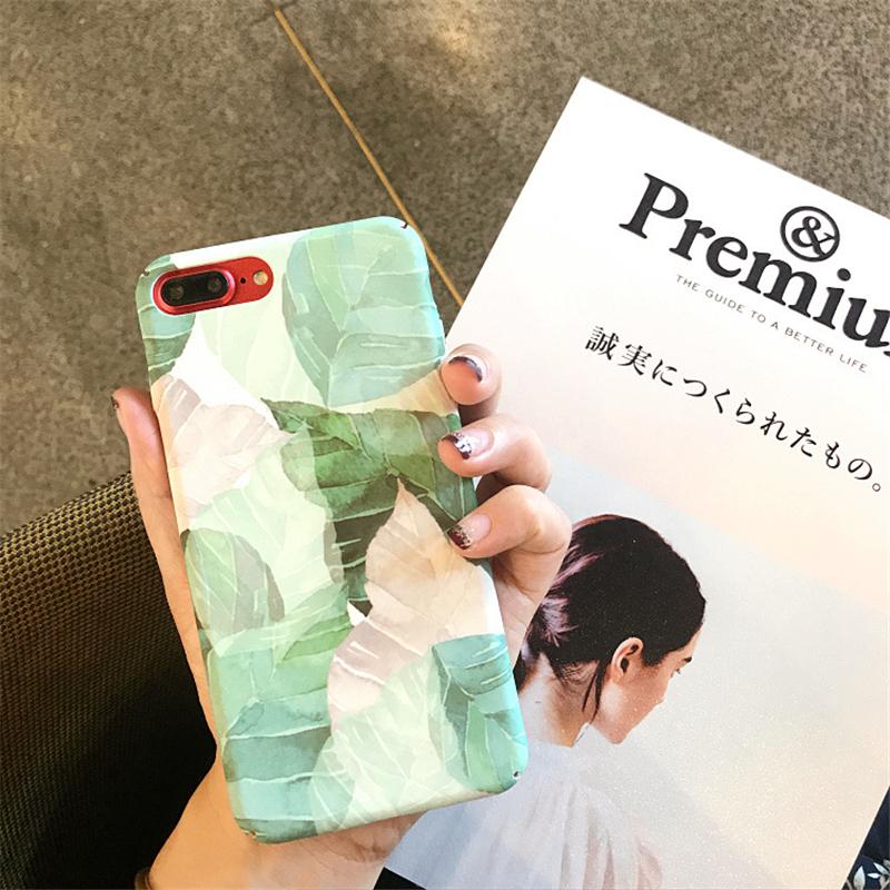 Daun Mint Kucing Warna Selubung Ponsel 6 Plus/7 Plus iPhone Apple Identitas Asli