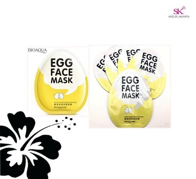 SACHET BIOAQUA EGG FACE SHEET MASK - MASKER TELUR