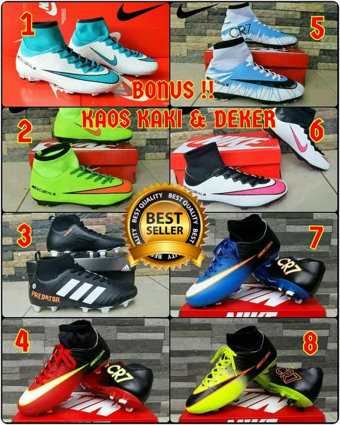 SEPATU BOLA NIKE MERCURIAL CR7 HIGH NEW VERSION - Biru, 39