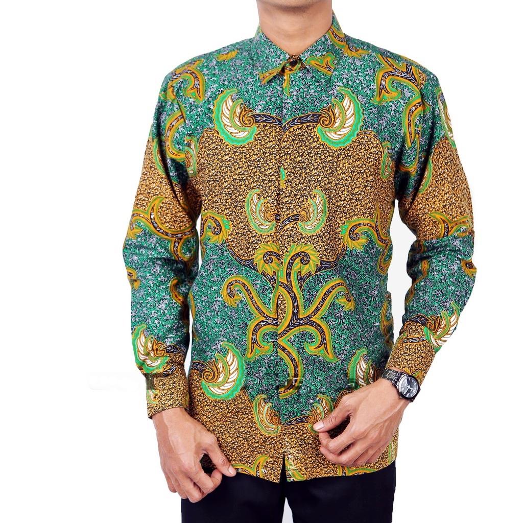 Baju Batik Kemeja Lengan Panjang Exclusive Motif Batik Garuda / Batik Modern / Batik Fashion / Toko Batik / Batik / Batik Kerja / Seragam Batik / Kemeja Batik Pria / Batik Sogan / Batik Pria / Baju Batik Pria / Gambar Batik Garuda