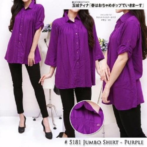 Jakarta Couple - Kemeja Jumbo Polos / Baju Jumbo /Atasan Wanita Jumbo / Ukuran Besar / Big Size / Baju Muslim Jumbo / Size XXXL