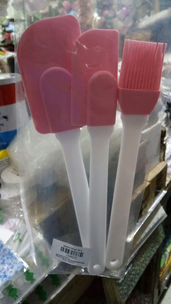 HARGA DISKON!!! Set Kuas Silikon / Spatula / Sendok Dapur / Peralatan Kue - Fdsxfq