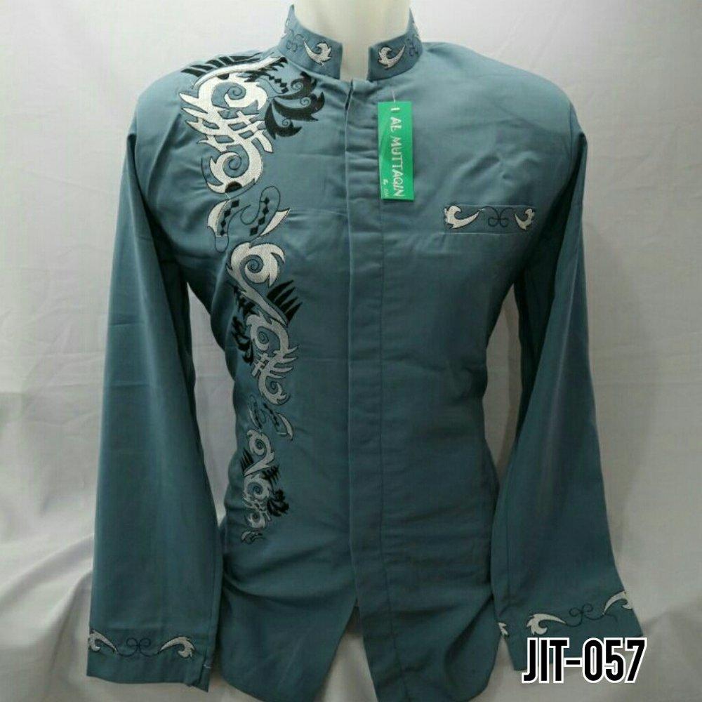 Baju Koko Muslim Pria Murah Kemeja Koko Gamis Muslm Pria Semi Jasko Jas Koko Tasik Bordir Tanah Abang Jakarta JIT 057 di lapak Al Muttaqin Collection produsenbajukoko