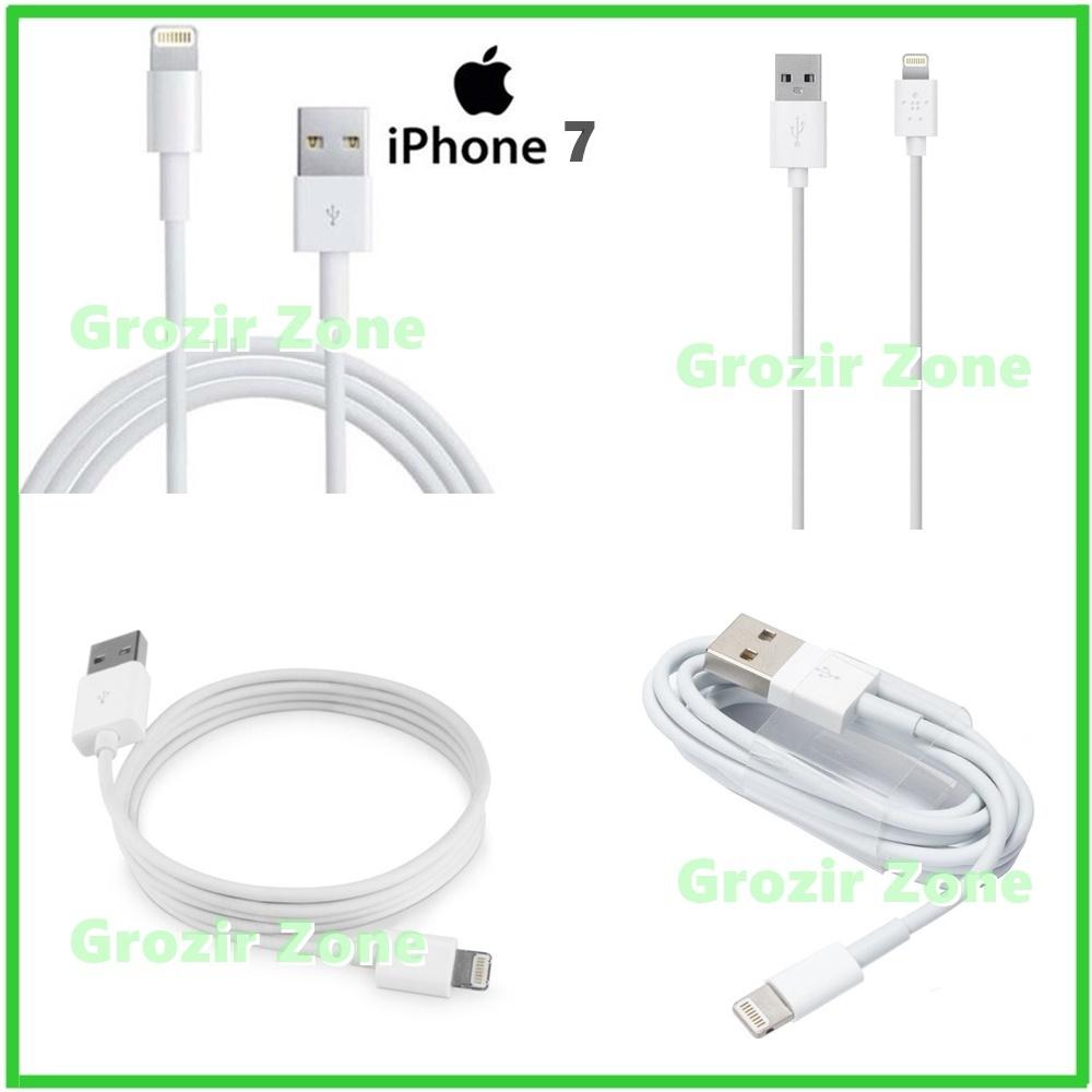 Apple Kabel Data Lightning for iPhone 7 / iPad Mini / iPad Air Original - Putih ( Grozir Zone )