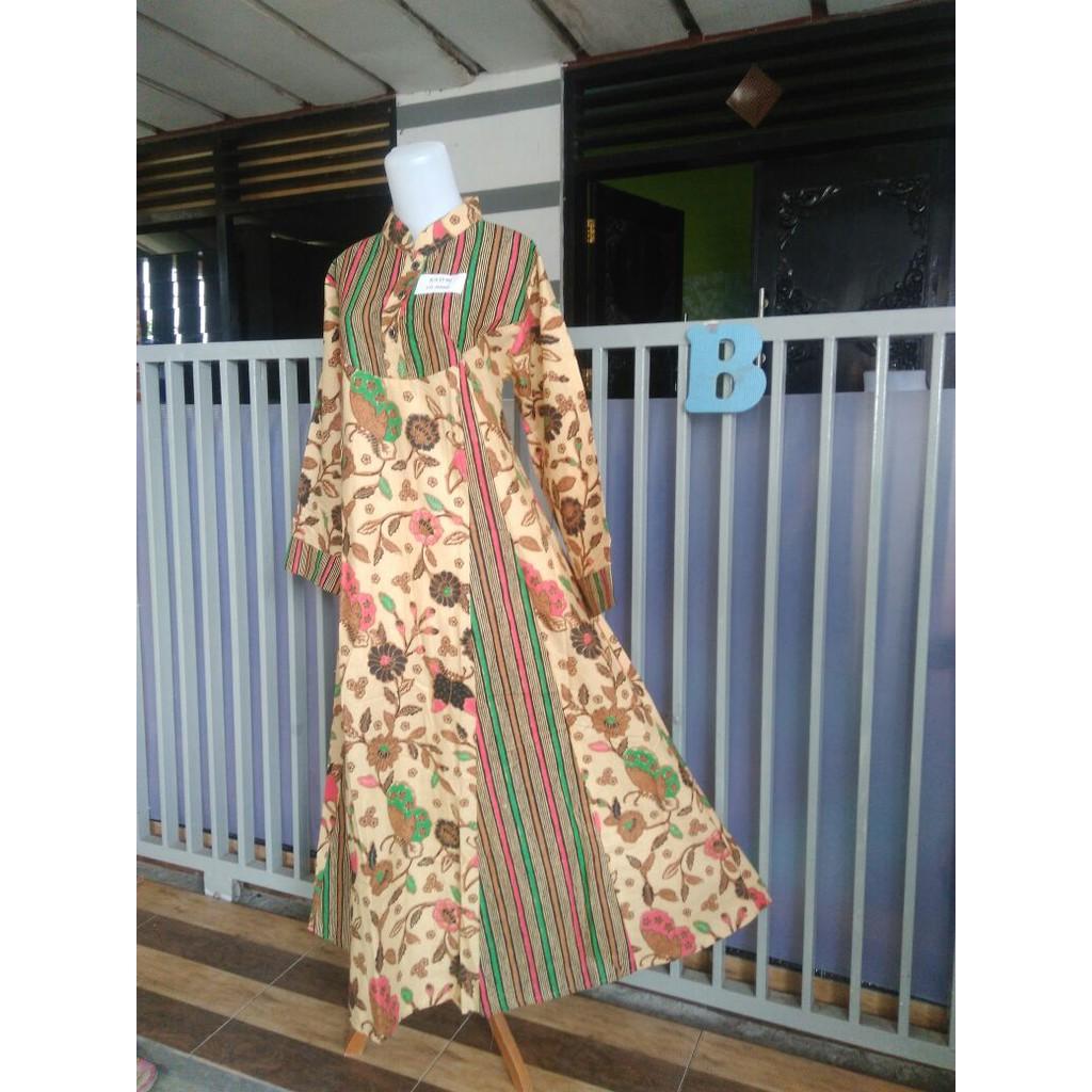 Gamis/longdress batik merk hap model hana (kode b hitam)