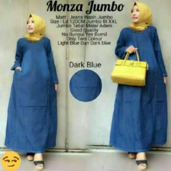 Promo Hanya Hari Ini Gamis Bahan Jeans Ukuran Jumbo