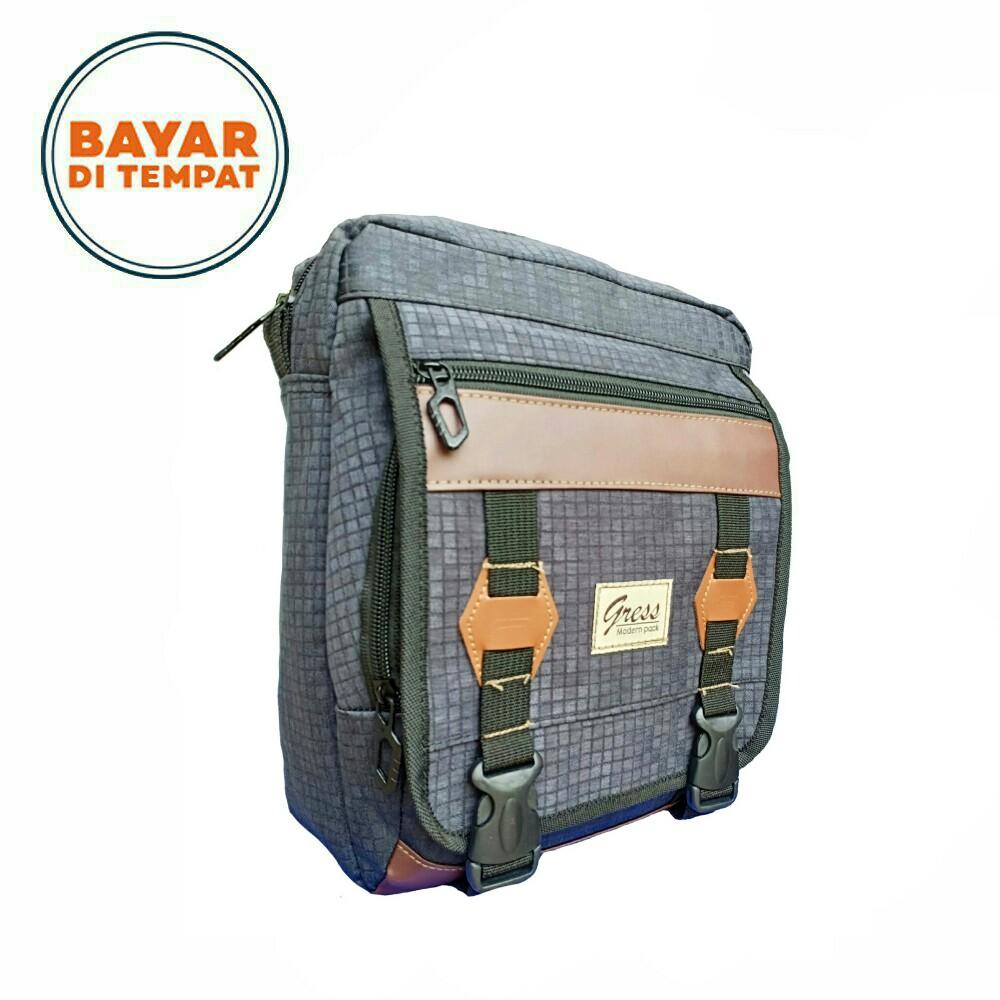 Gress Tas Selempang Notebook 12 Inchi 7717 Original - Biru Abu-Abu