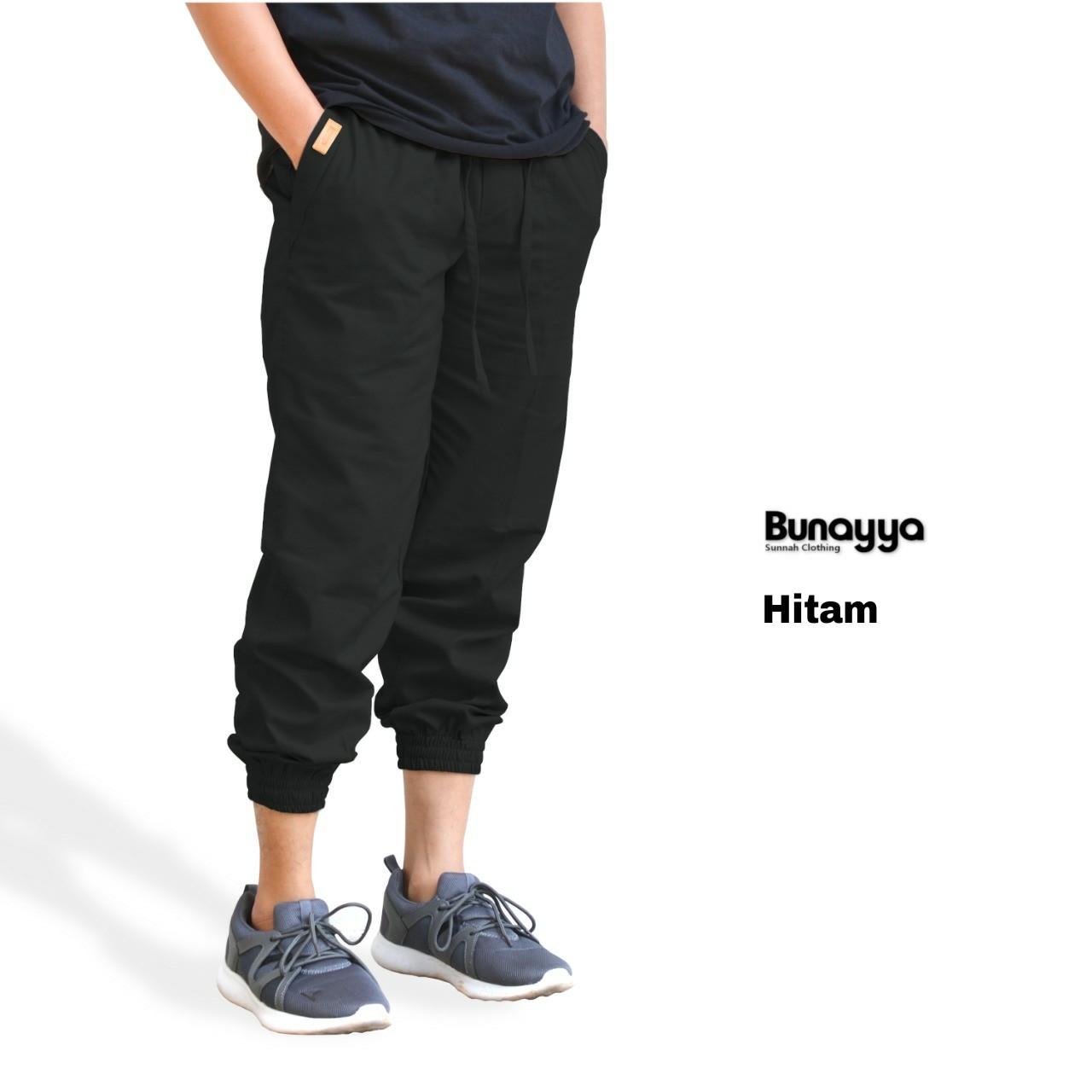 Sirwal Jogger Pants Original Bunayya Celana Panjang Pria Joger Pants Warna Coklat, Hitam dan Dongker