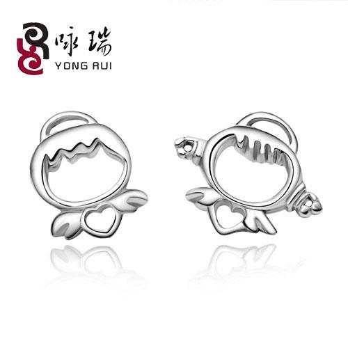 Yong UBS Anting S925 Bayi Perempuan Asimetris Ukuran Kecil