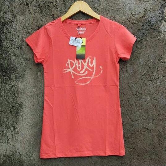 Kaos cewek roxy warna oranye