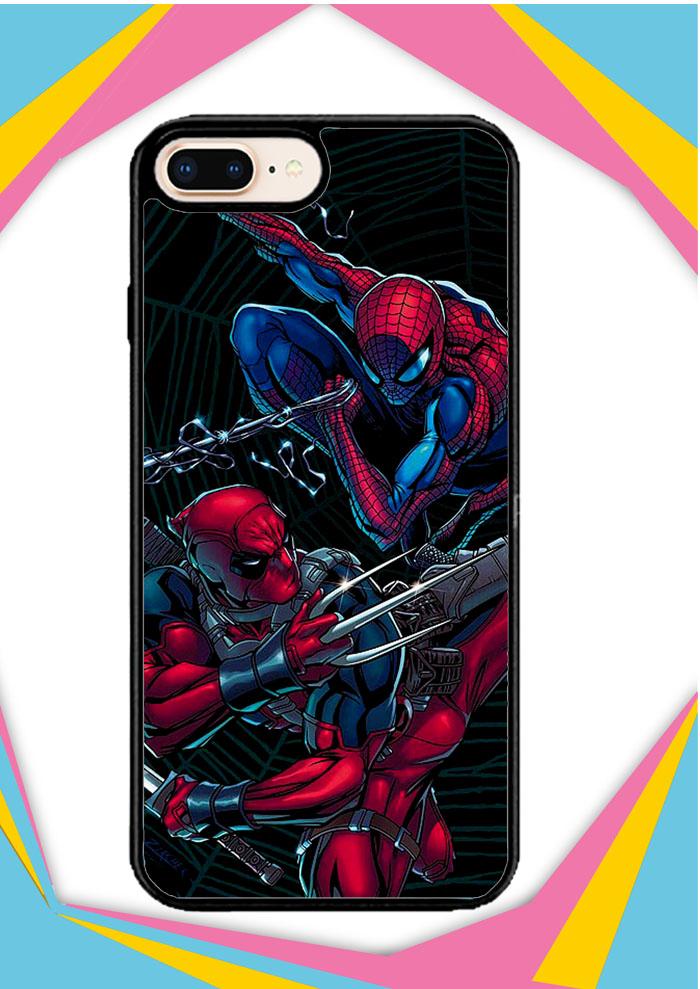 Casing iPhone 6 Plus | 6S Plus Custom Hardcase Deadpool Vs SpiderMan Z4228 Case Cover