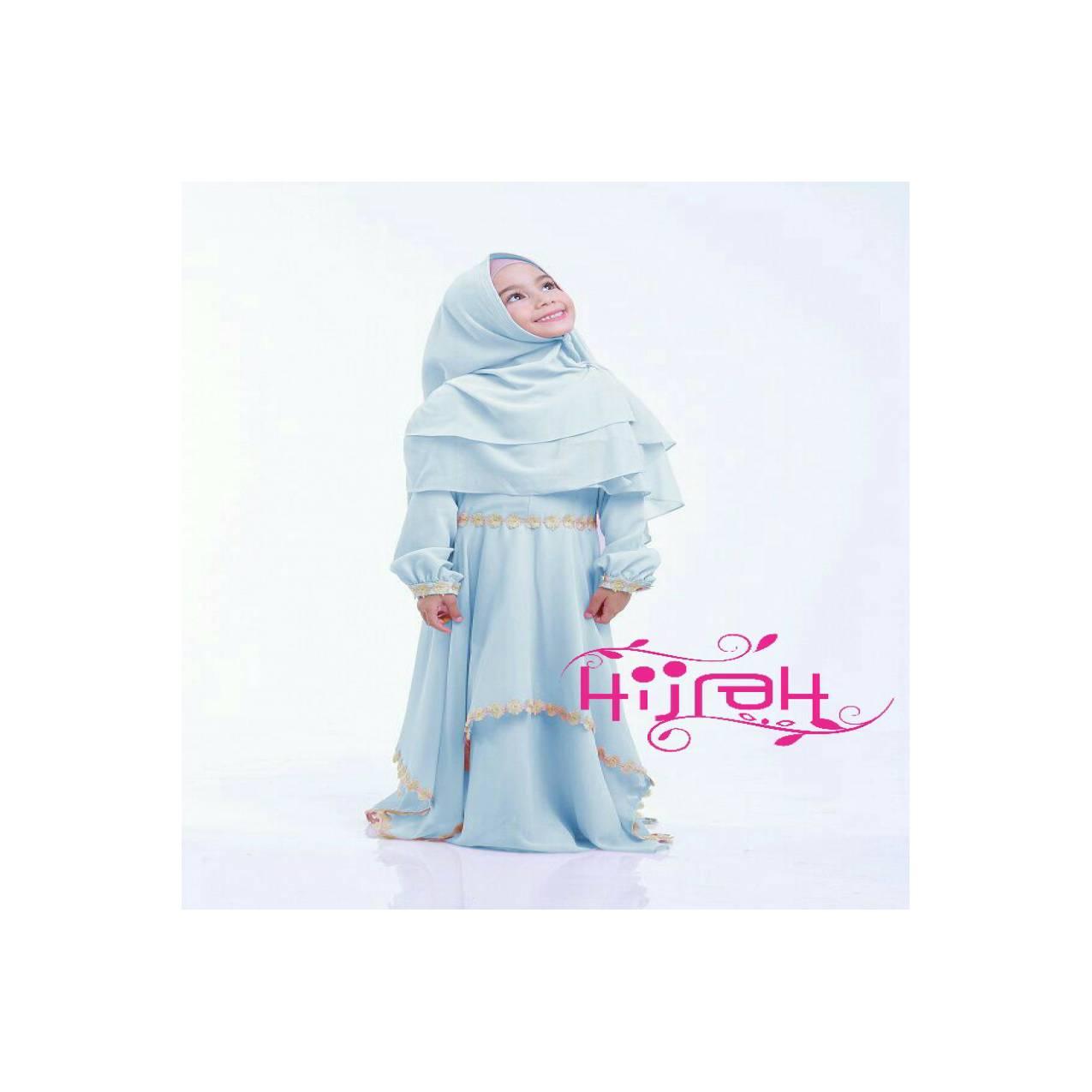 Gamis Bilqis kids BabyPink ori by Hijrah Premium Quality