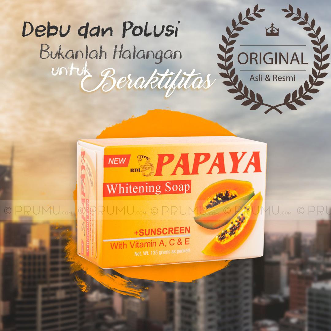 RDL Papaya Brightening Soap 135 gram - Sabun Pepaya - Papaya Soap - Whitening Soap [ASLI & RESMI] 