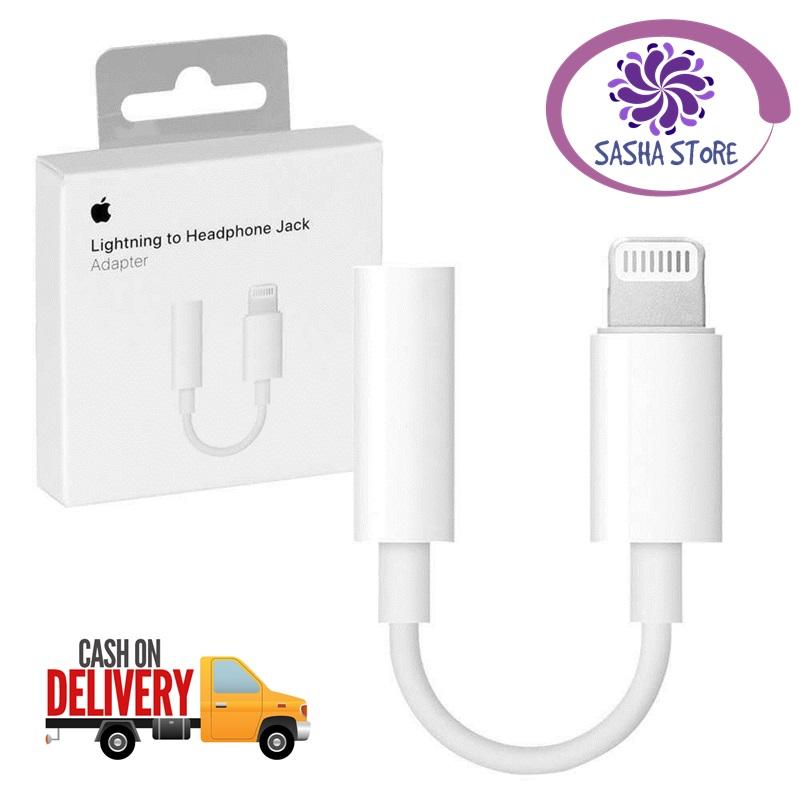 SS Apple Adapter Connector Iphone 7 to Headset / Lightning to 3.5mm Headphone Jack Adapter for Iphone 7 8 - Original