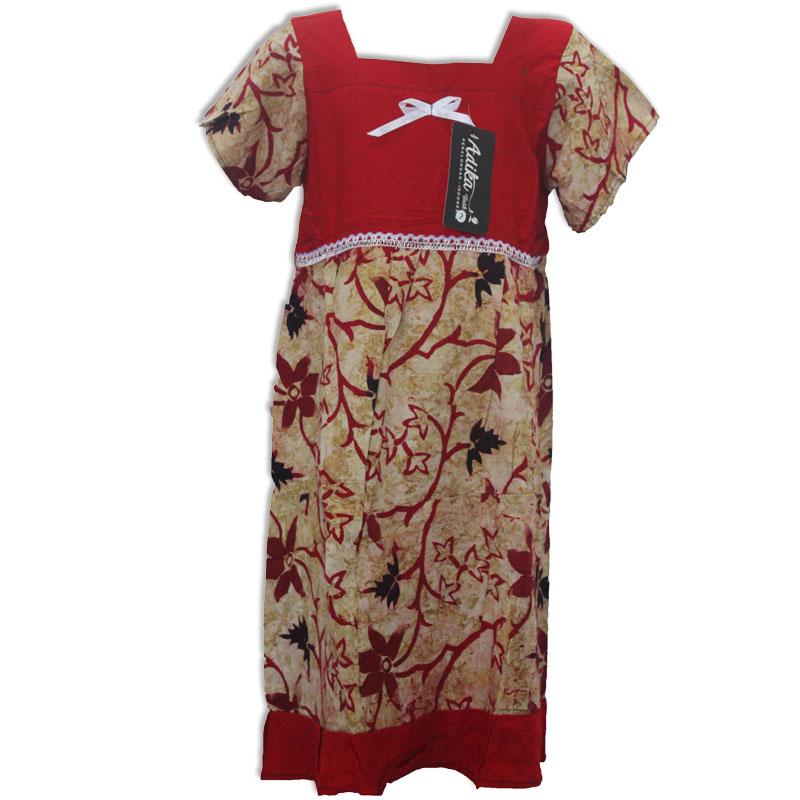 Daster Anak Batik, Baju Tidur Anak, Piyama Anak, Ukuran L Usia 3-4 Tahun (BKA003) Batik Alhadi