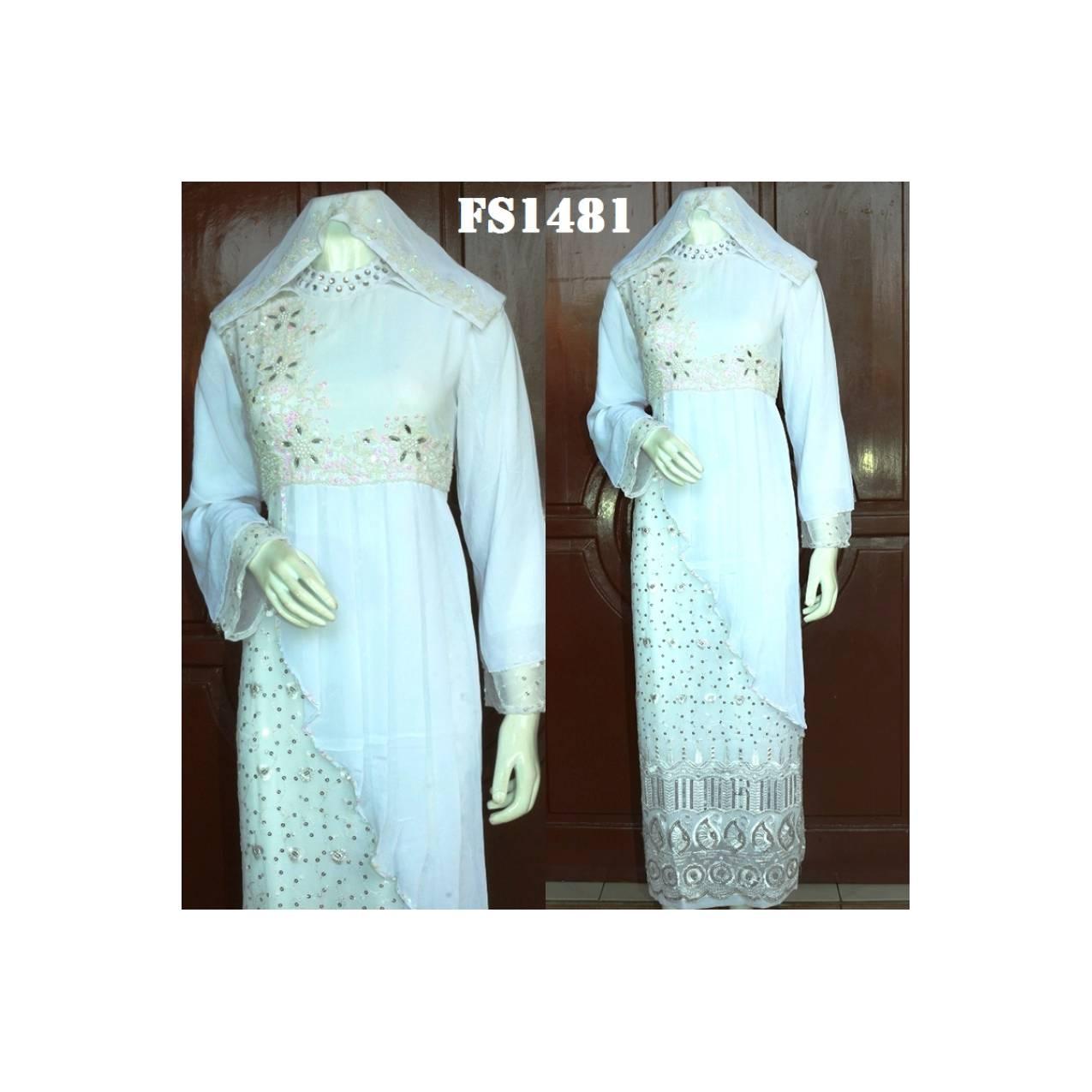 Baju Gamis Pesta Sari India Tudung FS1481