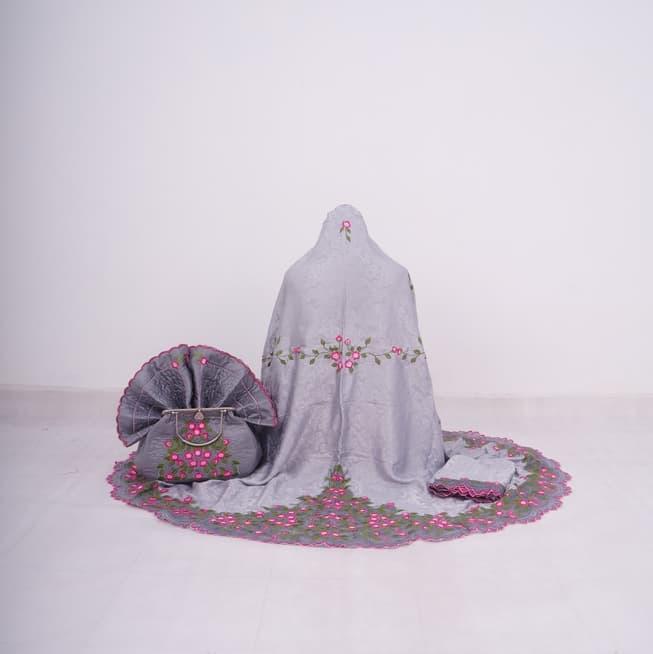 Mukena Dewasa Behel Bugis Exclusive - Abu