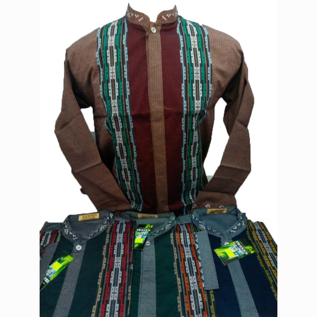 Kemeja Muslim / Baju Koko / Atasan Muslim Takwa Pria Lengan Panjang Merk Santri - Toko Sumber Rejeki Jeans