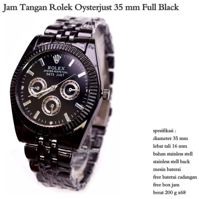 HOT SPESIAL!!! Jam Tangan Rolex Watch Oyster + Box Rolex - Hitam