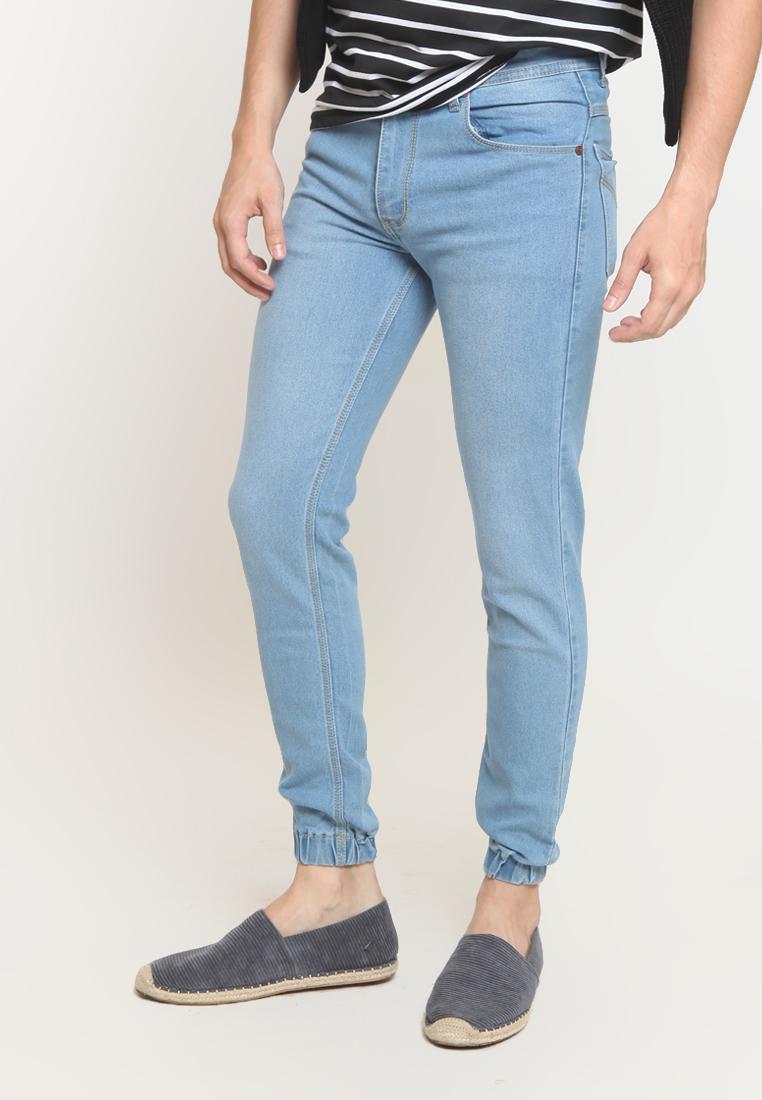 2Nd Red Celana Jogger Jeans Premium Biru Muda - Eksis Collection 112607