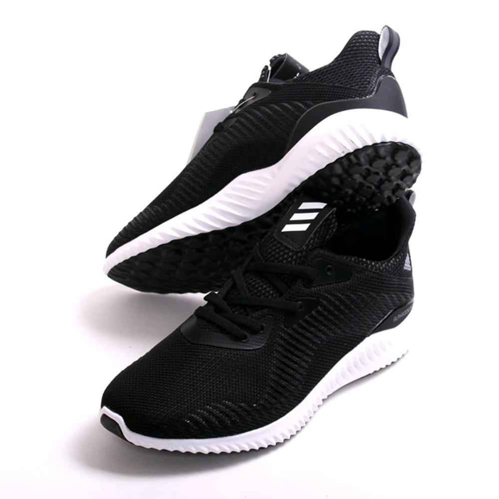 Sepatu Sneaker Olahraga Pria, Adidas Alphabounce Hitam