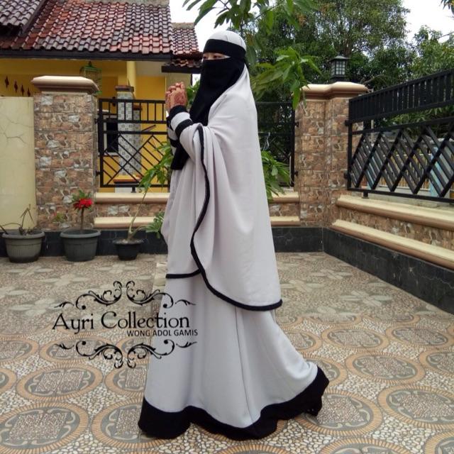 BEST SELLER! Hadir lagi set Hijrah gamis set Ekonomis kombinas cantik FREE cadar bandana muslimah