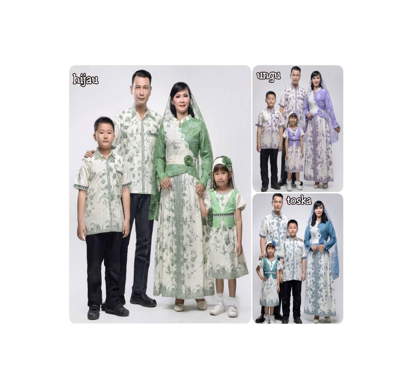 BATIK KELUARGA/FAMILY GAMIS XL WANITA ZOYA DAUN
